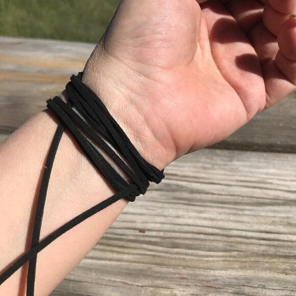 Tie Wrap Floral Silver Bracelet Cuff Boho Gift Bohemian Festival Mothers Day - Picture 10 of 14